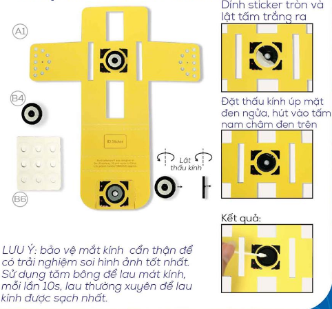 Hướng dẫn cách lắp bộ Kính Foldscope 4