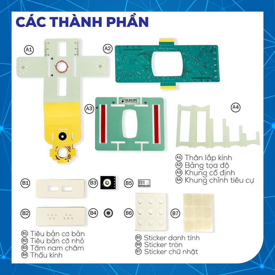 Hướng dẫn cách lắp bộ Kính Foldscope 0