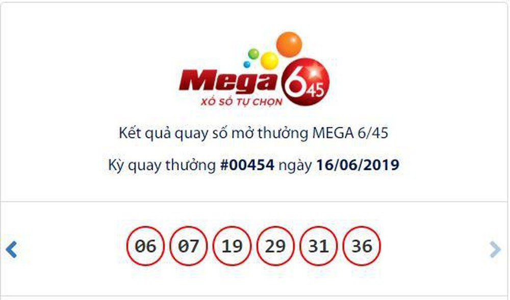Luật chơi MEGA 6/45 như thế nào là trúng? 0