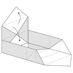 Xếp vỏ hộp giấy tờ vuông 2 miếng giản dị và đơn giản 13