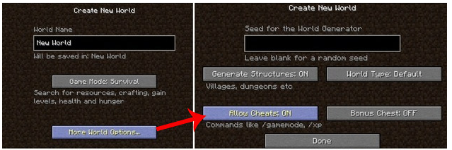 Tìm kiếm dân làng trên Minecraft PC bằng Cheat code 0