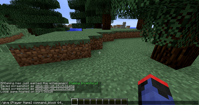 Bước 3: Nhập lệnh lấy Command Block 0