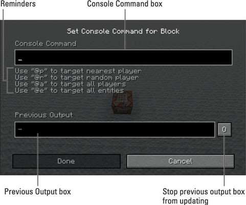 Bước 4: Lập trình và kích hoạt Command Block 0