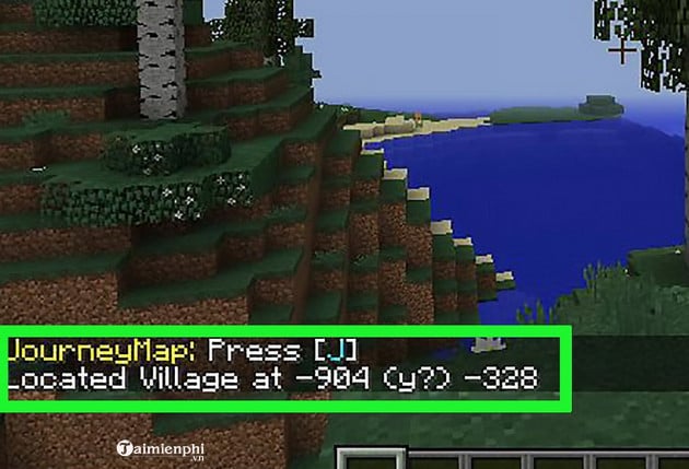 Tìm kiếm dân làng trên Minecraft PC bằng Cheat code 3