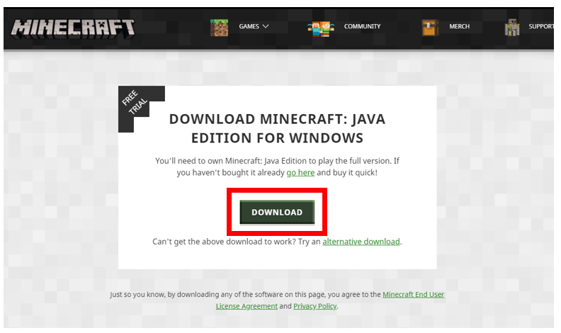 Tải và cài Minecraft trên Window PC 1