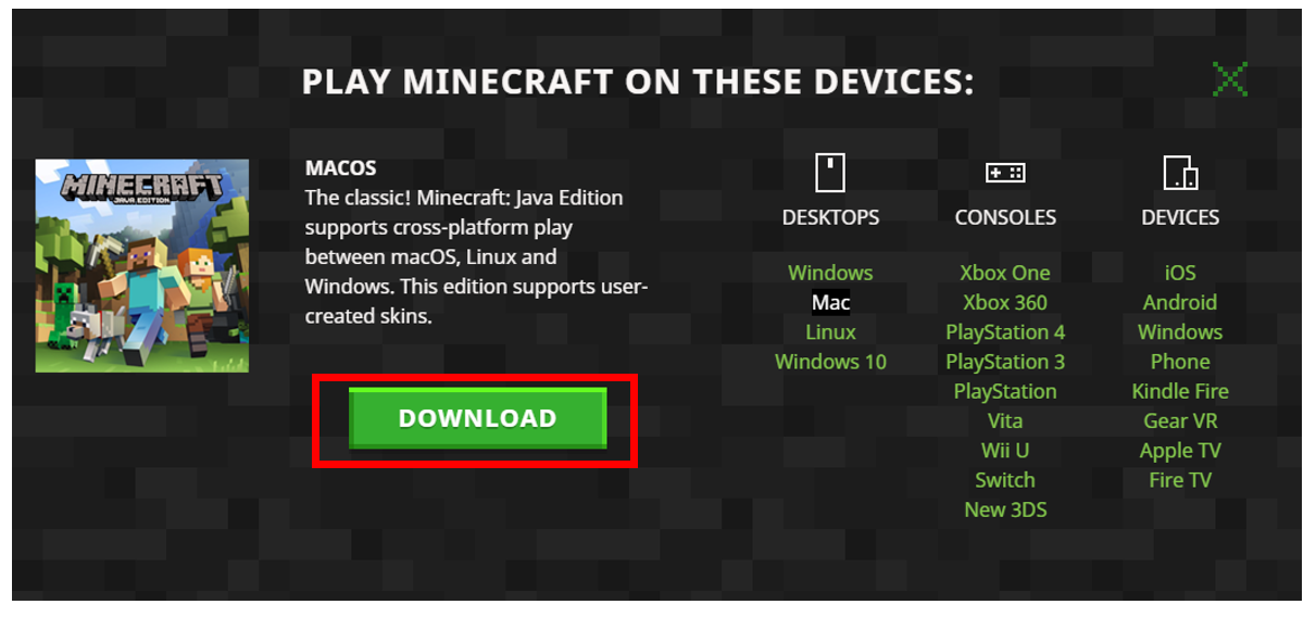 Tải và cài Minecraft trên máy Mac 2