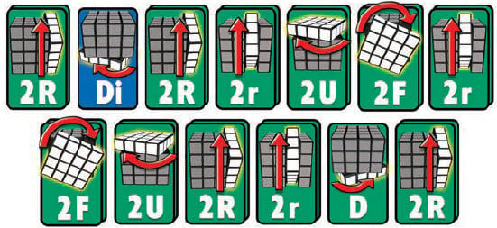 Bước C: Giải hoàn thiện Rubik 4x4 theo phương pháp giải Rubik 3x3 18