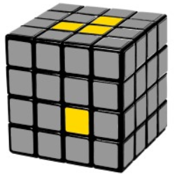 Bước A:  Giải những viên Trung tâm của Rubik 4