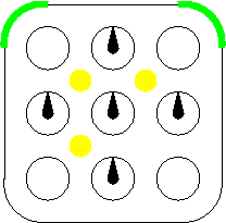 Bước 2: Tạo chữ thập 12 giờ 0