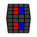 Bước A:  Giải các viên Trung tâm của Rubik 6
