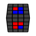 Bước A:  Giải những viên Trung tâm của Rubik 7