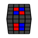 Bước A:  Giải những viên Trung tâm của Rubik 9