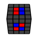 Bước A:  Giải những viên Trung tâm của Rubik 10
