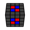 Bước A:  Giải những viên Trung tâm của Rubik 11
