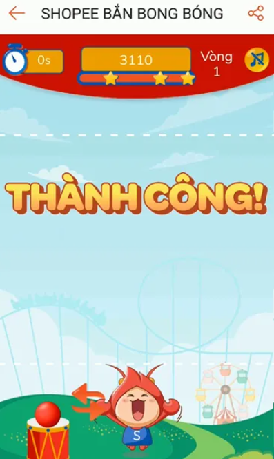 Cách chơi Game Bắn Bóng Shopee 2